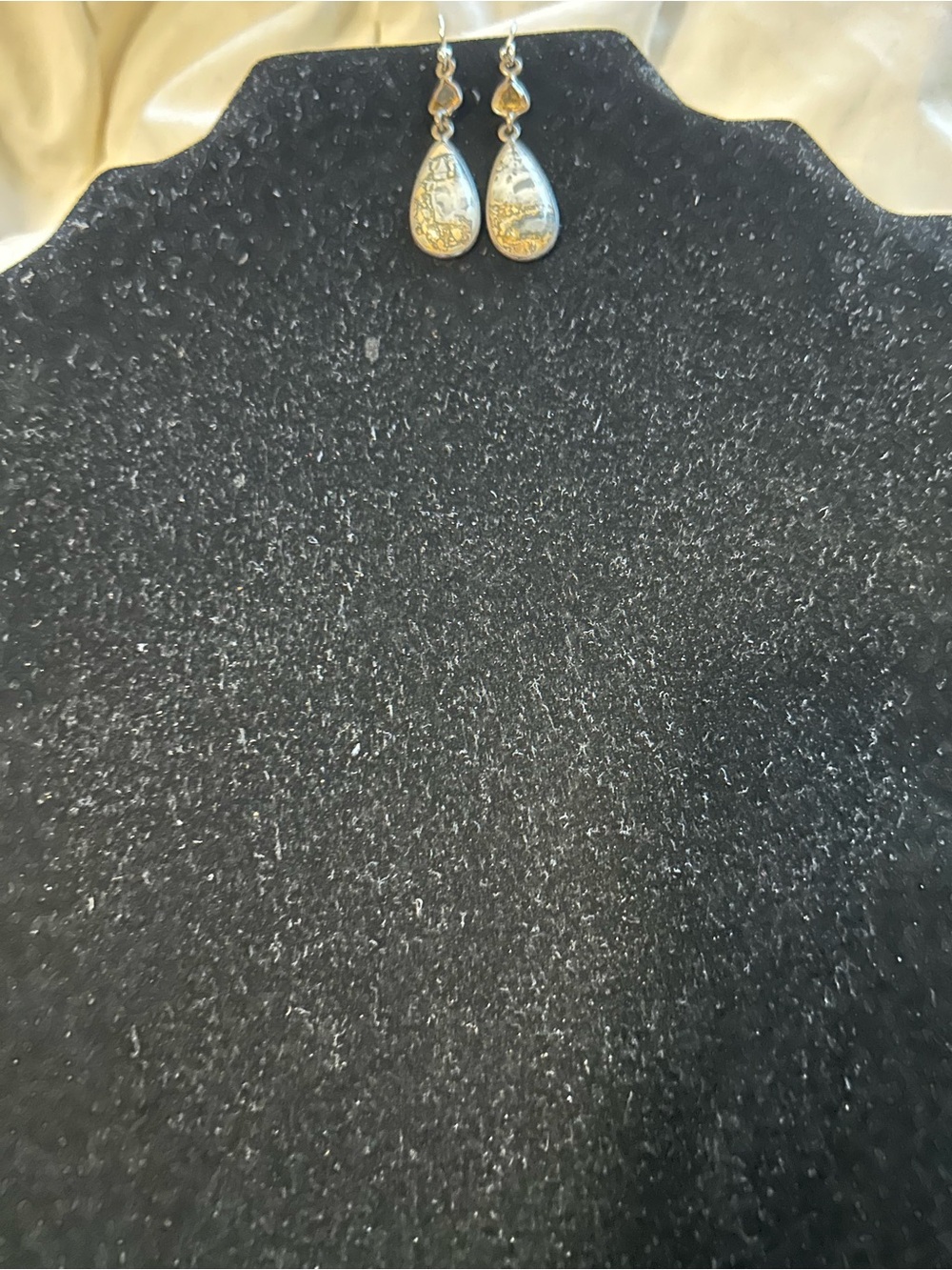 Silver Teardrop Dangle Earrings